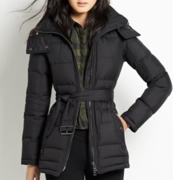 Burberry Brit Detachable Sleeve Hooded Down Jacket - Picture 1 of 2